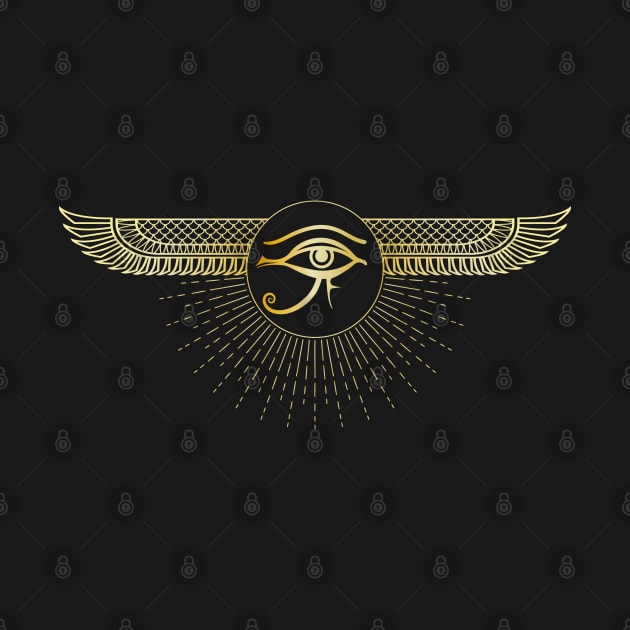 Ancient Egyptian Symbol Eye of Horus Emblem by devaleta