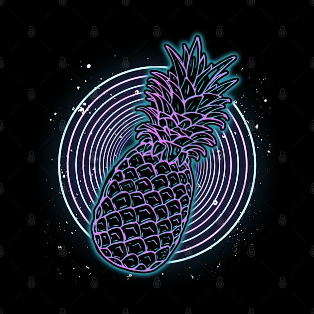 Vaporwave Pineapple Exotic Fruit Tropical Summer by ShirtsShirtsndmoreShirts