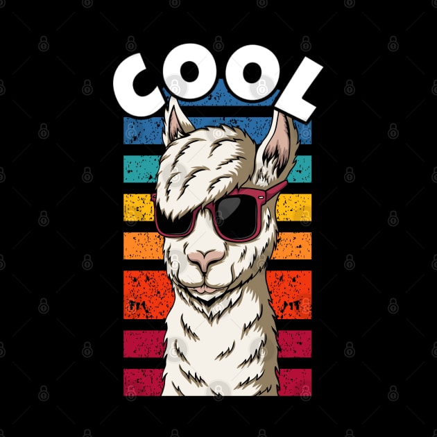 Cool Llama with Sunglasses by RockReflections