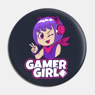 Gamer Girl Kawaii Style Pin