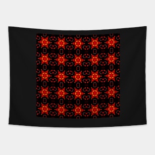 Ominous Red Kaleidoscope pattern (Seamless) 39 Tapestry