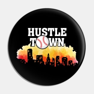 Hustle Town Houston Playoff Baseball Pin