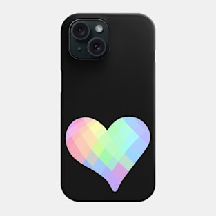 Pastel Rainbow "Plaid" Heart! Phone Case