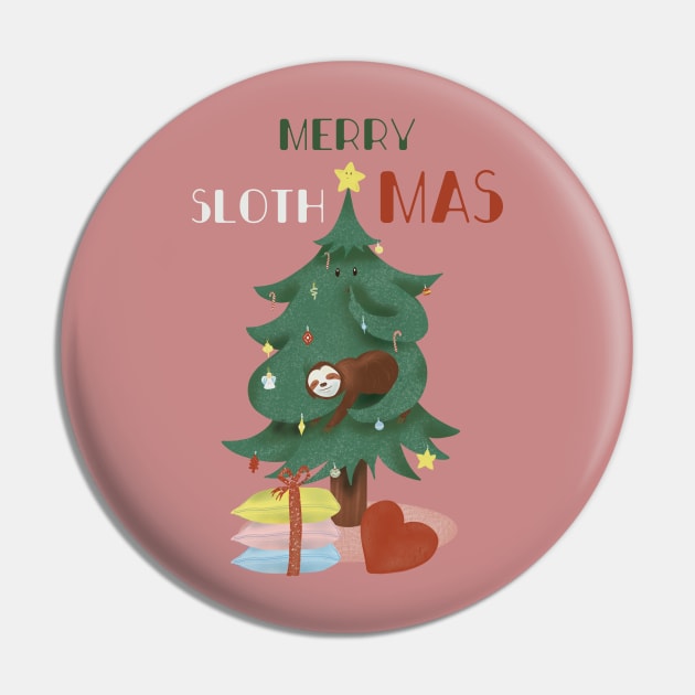 Merry slothmas Pin by Mimie20