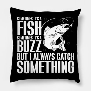 Catching a Fishing Buzz Pillow