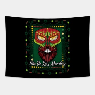 Day Of The Dead Reptile Sugar Skull Beard Tapestry