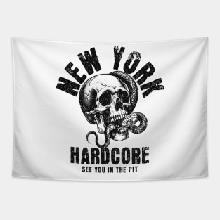 New York Hardcore skull Tapestry