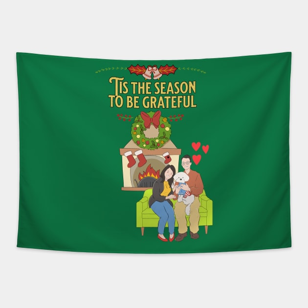 tis the season to be grateful Tapestry by Cheeky BB