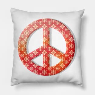 Christmas peace sign Pillow