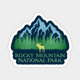 Rocky Mountain National Park Colorado Mountain Trees Moose Magnet