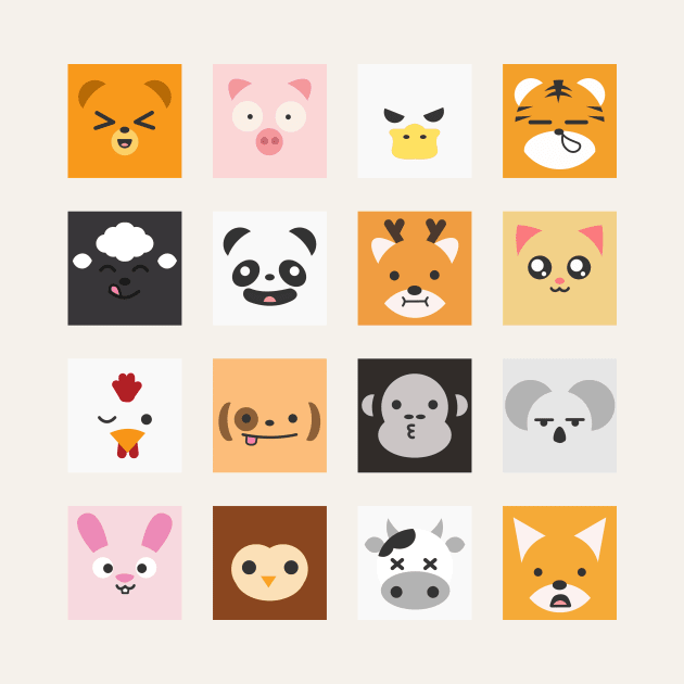 Animal Faces by Johnitees