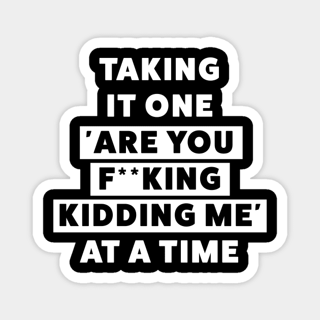 Funny - taking it one are you f**king kidding me at a time... Magnet by Room Thirty Four