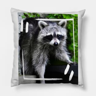 Raccoon - Mascot Of The Coronavirus Pandemic Pillow