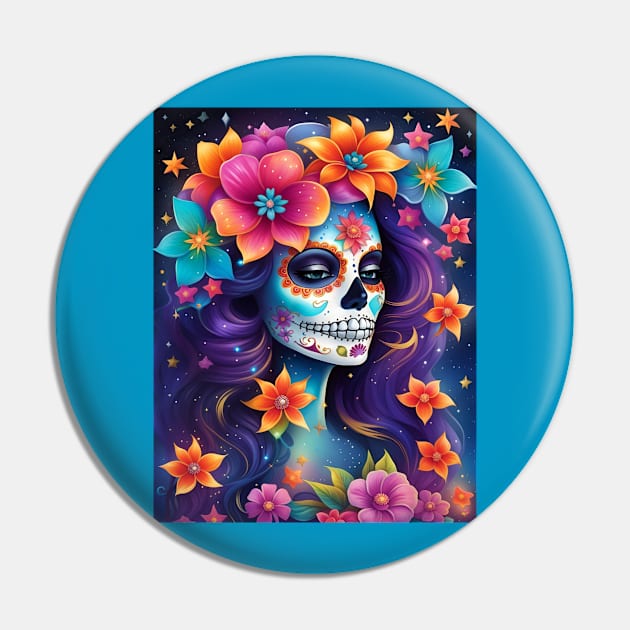 Colorful Catrina Pin by Absinthe Society 