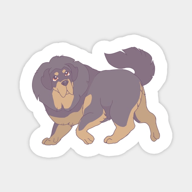 Tibetan Mastiff Magnet by tiffatiel