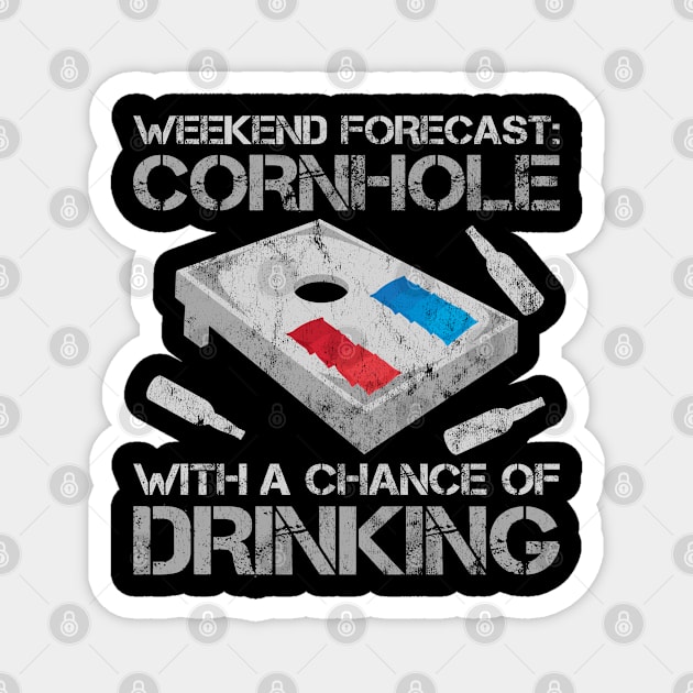 Weekend Forecast Cornhole With a Chance of Drinking Gift Magnet by wygstore