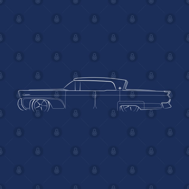 1958 Lincoln Continental - profile stencil, white by mal_photography