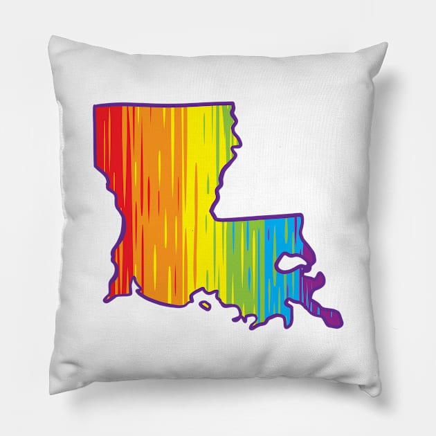 Louisiana Pride Pillow by Manfish Inc.