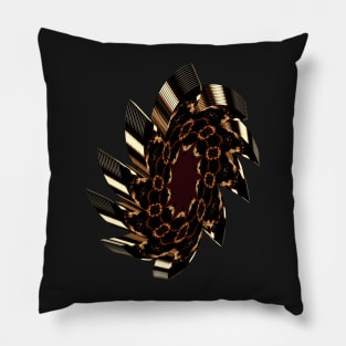 Brown Geometric Flying Object Pillow