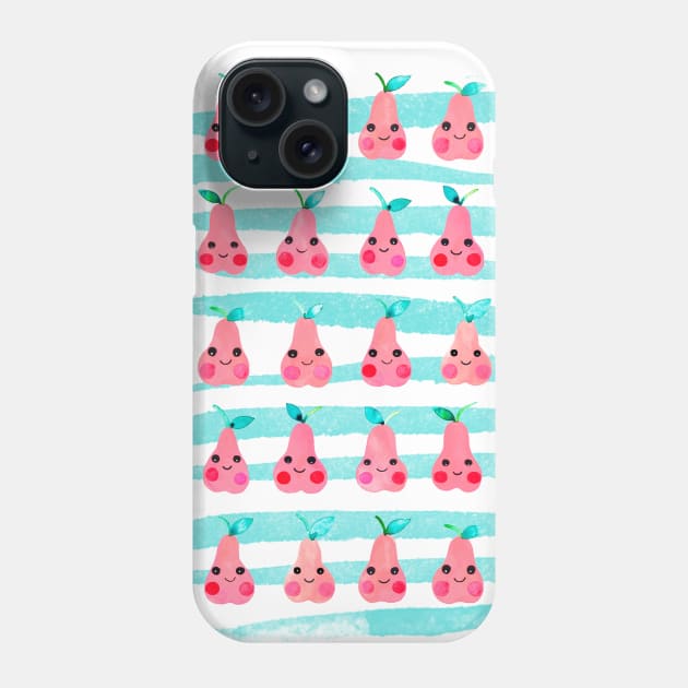 Cute Pink Pears - Sweet Happy Fruits Phone Case by ninoladesign