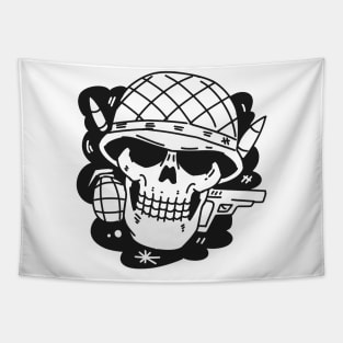 Soldier Skull Tapestry