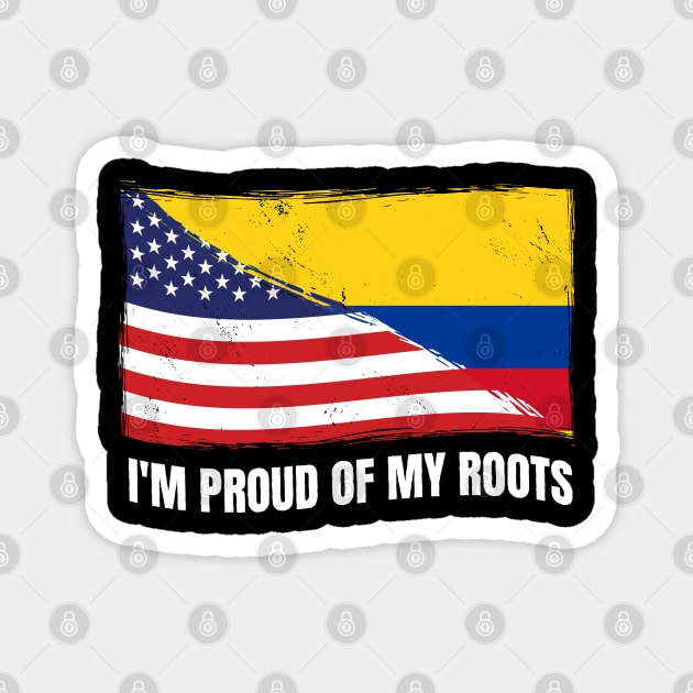 Proud Colombia Flag, Colombia gift heritage, Colombian girl Boy Friend Magnet by JayD World
