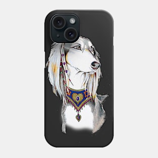 Saluki with beads. Phone Case