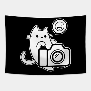 Cat Photographer Smile Please Tapestry