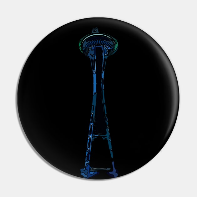 Seattle Space Needle Pin by WelshDesigns