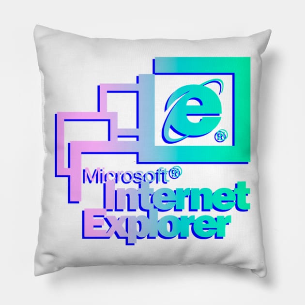 Internet explorer Pillow by Qwerty