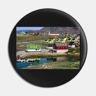 Coloured Houses in Narsaq Town Southern Greenland Pin