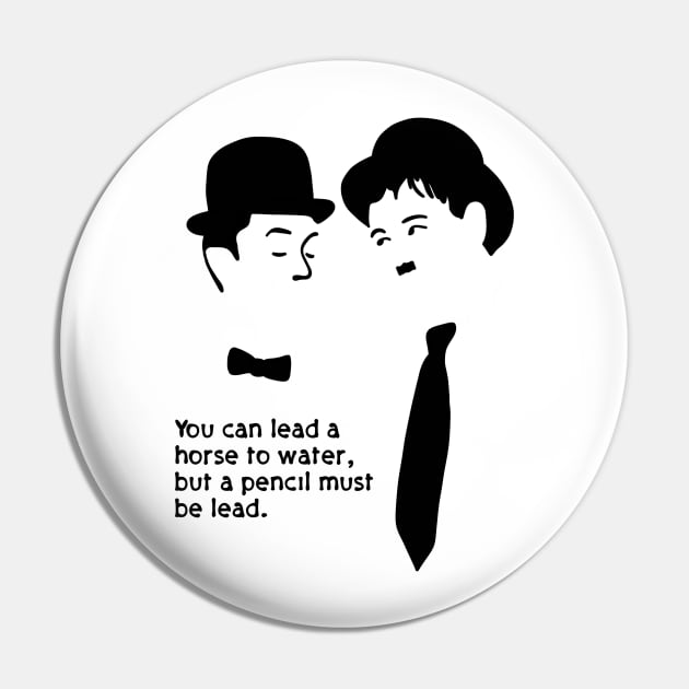 Laurel and Hardy Pin by Slightly Unhinged