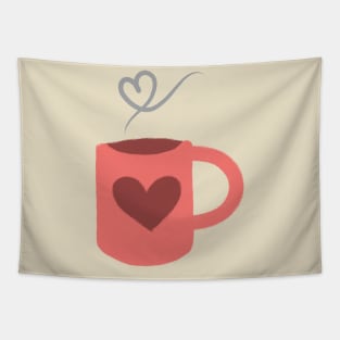 Cute Pink Coffee Mug Tapestry