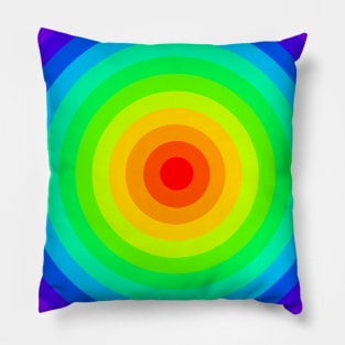 Rainbow Coloured Circles Pillow