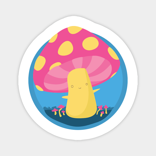 Pan Pride Mushroom Magnet by plotDriving-NPC