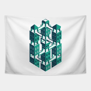 Twisted towers Tapestry