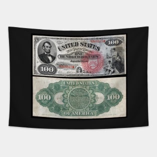 1869 $100 Dollar United States Treasury Note Tapestry