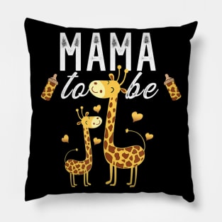 Mama To Be Giraffe Baby Shower Pillow