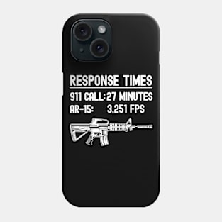 Response Times Funny Gun Rights Second Amendment Quote Gift Phone Case