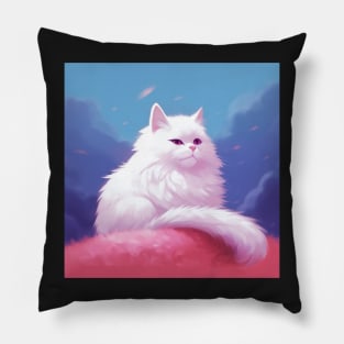Purely Adorable: The Charm of White Fluffy Cats Pillow