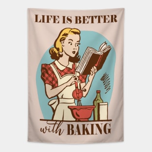 Life Is Better With Baking Tapestry