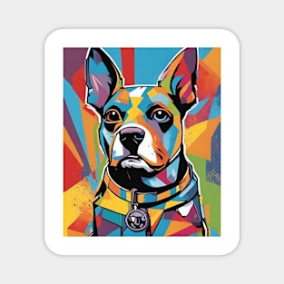 Dynamic Doggo: Pop Art Hero Magnet