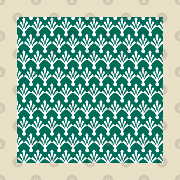 Green diamond shaped motif pattern by SamridhiVerma18