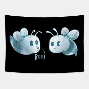 Boo Bees T Shirt Halloween Ghost Bee Here for the Boos Tapestry