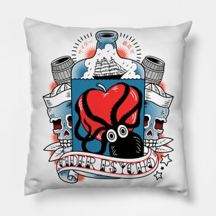 CIDER PSYCHO white Pillow