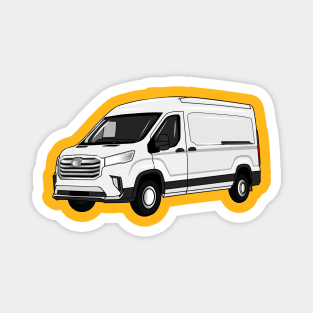 Delivery van cartoon illustration Magnet