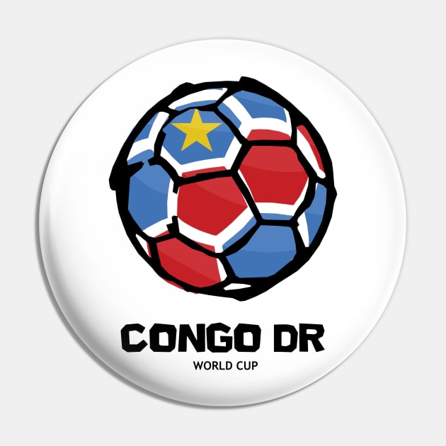 Congo DR Football Country Flag Pin by KewaleeTee