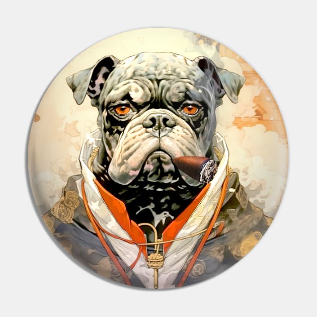 Cigar Smoking Bulldog: Nothing Bothers Me When I'm Smoking a Cigar on a Dark Background Pin by Puff Sumo