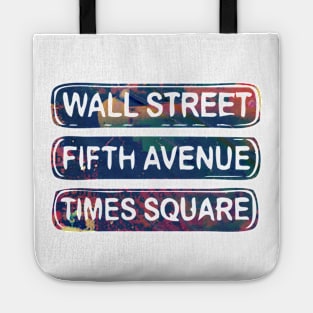 new york new york fifth avenue wall street time square Tote