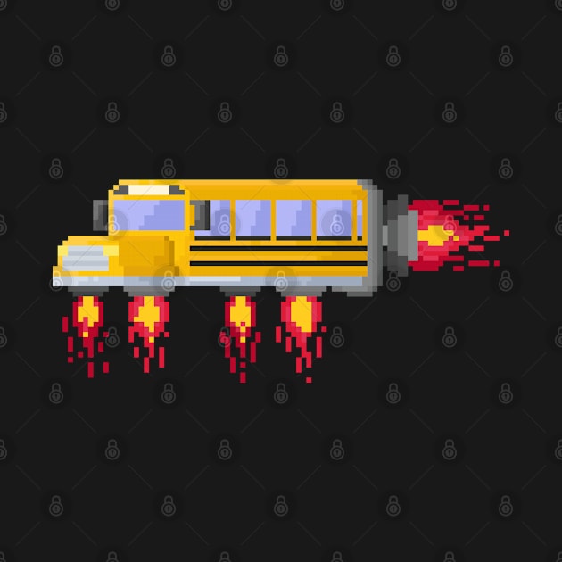 Pixel space school bus by Mako Design 